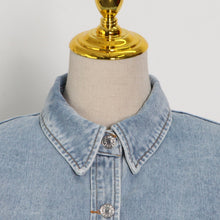 Load image into Gallery viewer, My Dreams are Calling Denim Mini Skirt Set