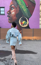 Load image into Gallery viewer, My Dreams are Calling Denim Mini Skirt Set