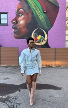 Load image into Gallery viewer, My Dreams are Calling Denim Mini Skirt Set