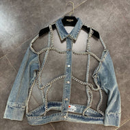 I'm an Open Jacket Demin Chain Jacket
